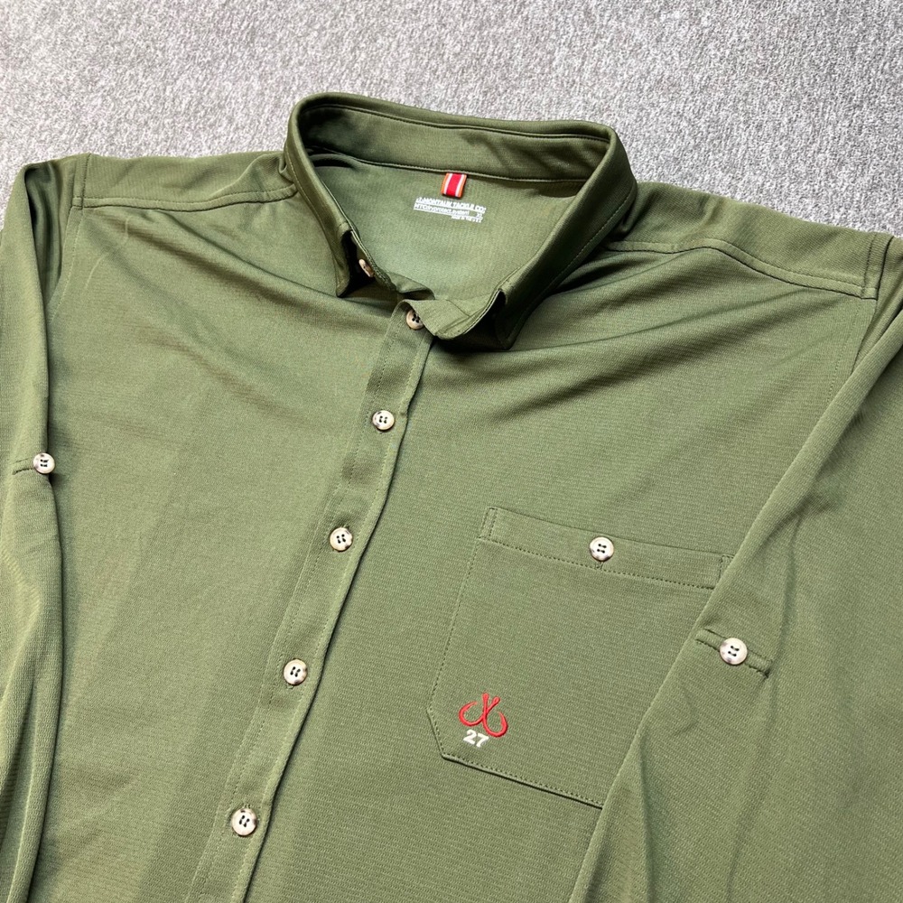 Montauk Tackle Co Mens XL OliveGreen MTCdryprotect Performance Fishing Shirt USA